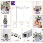 Impact Canopy USA POLICE Canopy Kit - 10x10 Pop Up Canopy Tent With Roller Bag - DS Frame Canopies