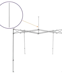 Impact Canopy USA Replacement Parts DS Frame Part N. Steel Peak Pole Lower, Replacement Part
