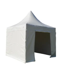 Impact Canopy USA Canopies 10x10 Heavy Duty Folding High Peak Marquee Canopy Tent - 100% Waterproof PVC Fabric - With Sidewalls