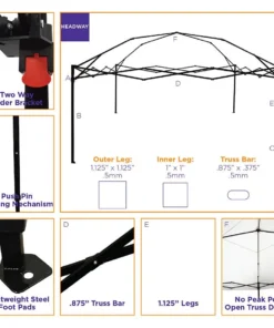 Impact Canopy USA Canopies 10x10 Gazebo Canopy Tent - HW