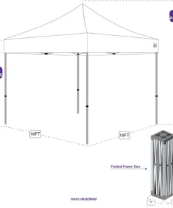 Impact Canopy USA 10x10 Gazebo Canopy Tent With Weight Bags - HW