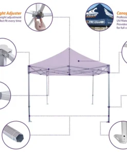 Impact Canopy USA Canopies 10x10 Super Duty Aluminum Pop Up Canopy Tent 100% Waterproof - ML