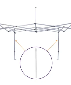 Impact Canopy USA ML Frame Part J. Aluminum Outer Leg With Velcro, Replacement Part Replacement Parts