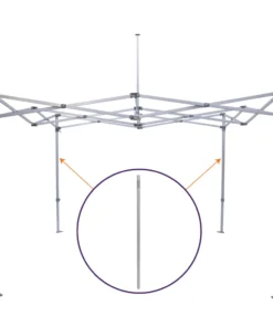 Impact Canopy USA M Frame Part J. Aluminum Outer Leg With Velcro, Replacement Part