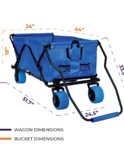 Impact Canopy USA All-Terrain EXTRA LARGE Folding Wagon Collapsible Beach Cart
