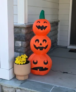 Impact Canopy USA HALLOWEEN - Yard Inflatable 4' Pumpkin Stack