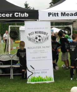 Impact Canopy USA Custom Signs & Banners Custom Personalized Retractable Roll Up Banner 33"x79" - Carry Bag Included