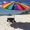 Impact Canopy USA Beach Umbrella Rainbow Includes Carry Bag - 8 Foot Rainbow Color With Sand Anchor Auger 2 Impact Canopy USA Beach Umbrella Rainbow Includes Carry Bag - 8 Foot Rainbow Color With Sand Anchor Auger