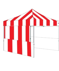 Impact Canopy USA 8x8 Carnival Pop Up Canopy Kit - Red & White Striped