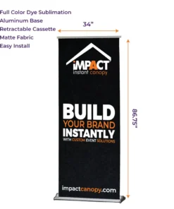 Impact Canopy USA Custom Signs & Banners Custom Personalized Retractable Roll Up Banner 33