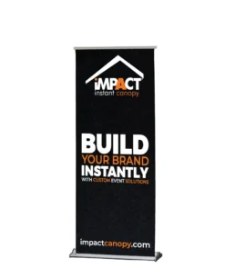 Impact Canopy USA Custom Signs & Banners Custom Personalized Retractable Roll Up Banner 33"x79" - Carry Bag Included