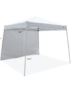 Impact Canopy USA 10x10 Slant Leg Pop Up Canopy Tent With One Sun Wall Canopies
