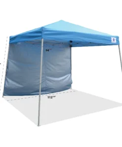 Impact Canopy USA 10x10 Slant Leg Pop Up Canopy Tent With One Sun Wall Canopies