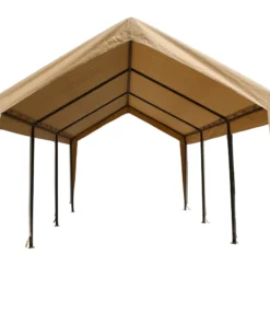 Impact Canopy USA Canopies 10x20 (8) Leg Portable Carport Outdoor Party Sun Shade Shelter - TAN - Heavy Duty