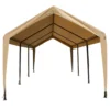 Impact Canopy USA Canopy Accessories 10x20 Portable Carport Garage Storage Tent REPLACEMENT TOP ONLY - TAN With Leg Skirts