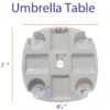 Impact Canopy USA Beach Umbrella Table Accessory