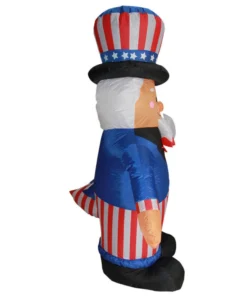 Impact Canopy USA 4th Of July Airblown Inflatable Yard Decoration Uncle Sam With American Eagle - 6ft Seasonal Inflatables