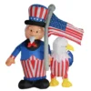 Impact Canopy USA 4th Of July Airblown Inflatable Yard Decoration Uncle Sam With American Eagle - 6ft Seasonal Inflatables