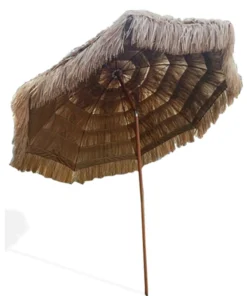 Impact Canopy USA Beach Umbrella - Thatched Tiki Hawaiian Pool Patio Umbrella Tables, Chairs, And Umbrellas