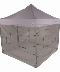 Impact Canopy USA 10x10 Pop Up Canopy Tent With Food Service Vendor Sidewalls With Windows