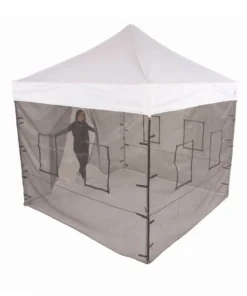 Impact Canopy USA 10x10 Pop Up Canopy Tent With Food Service Vendor Sidewalls With Windows