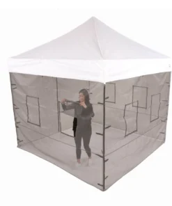 Impact Canopy USA 10x10 Pop Up Canopy Tent With Food Service Vendor Sidewalls With Windows