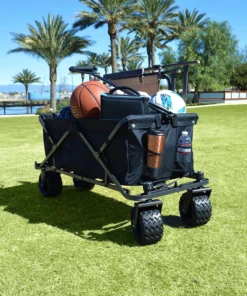 Impact Canopy USA All-Terrain Folding Wagon Collapsible Beach Cart - Standard Size Wagons