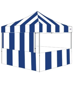 Impact Canopy USA 10x10 Pop Up Carnival Canopy Tent Vendor Booth With Sidewall And Half Walls