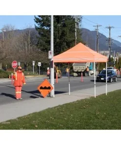 Impact Canopy USA Custom Canopies Construction - Caution Pop Up Canopy Kit