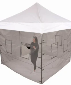 Impact Canopy USA 10x10 Pop Up Canopy Food Service Mesh Sidewalls With Windows (WALLS ONLY)