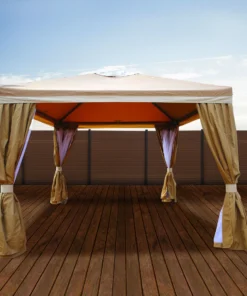 Impact Canopy USA 10X10 Gazebo Screen House TAN