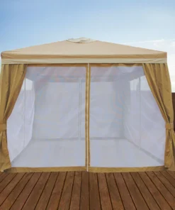 Impact Canopy USA 10X10 Gazebo Screen House TAN