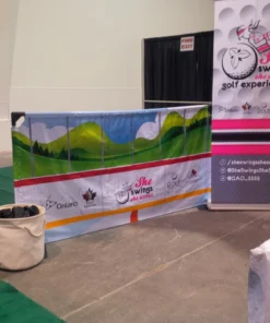 Impact Canopy USA Custom Fencing Custom Printed Freestanding Barrier Sign